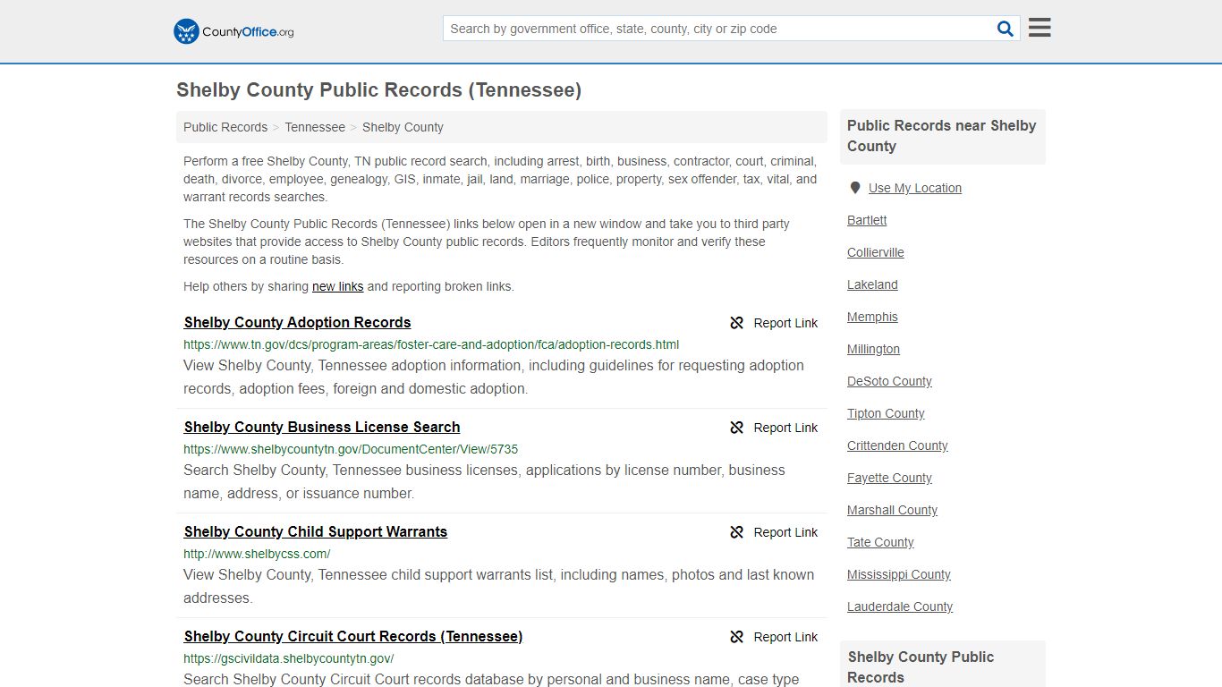 Public Records - Shelby County, TN (Business, Criminal ...